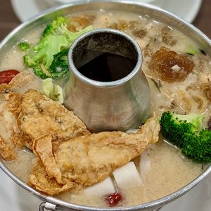 Yuzu Coconut Miso Hotpot at New Fut Kai Vegetarian 新佛界素食 in Central Singapore