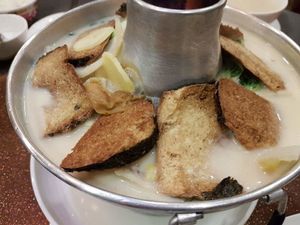 Fish head at New Fut Kai Vegetarian 新佛界素食 in Central Singapore