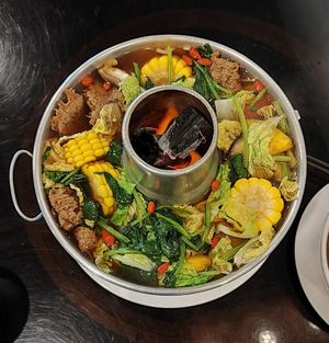 Taiwan Hong Shao Charcoal Hot Pot at New Fut Kai Vegetarian 新佛界素食 in Central Singapore