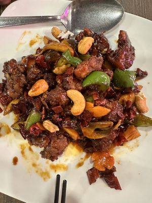 Gongbao Lion’s Mane Mushroom  at New Fut Kai Vegetarian 新佛界素食 in Central Singapore