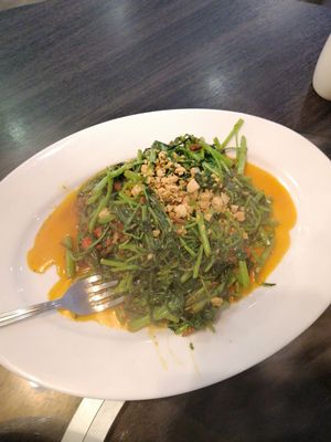 Sambal kangkong at New Fut Kai Vegetarian 新佛界素食 in Central Singapore