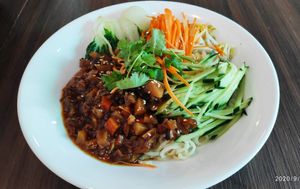 Zha Jiang Noodle (炸酱麵） at New Fut Kai Vegetarian 新佛界素食 in Central Singapore