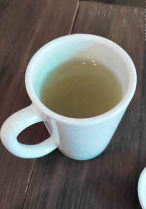 Inhouse cooked barley drink at New Fut Kai Vegetarian 新佛界素食 in Central Singapore