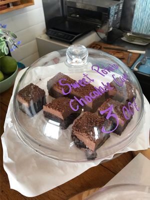 Sweet Potato Chocolate Cake at Café Luna in Odeceixe