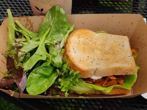 BLT style coconut sandwich was great at goodbeet in Ocean City