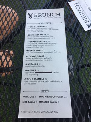 Brunch menu at goodbeet in Ocean City