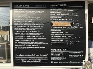 Menu board  at goodbeet in Ocean City