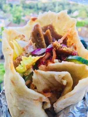 Vegan kebab at Lil Mama's Vegan Kitchen in Paignton