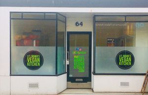 Shop front at Lil Mama's Vegan Kitchen in Paignton