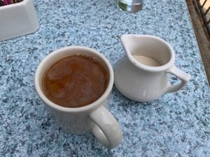 Coffee with oats  at Betty's in Buffalo