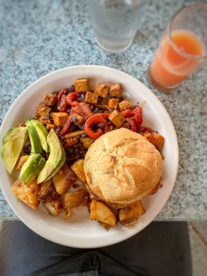 Tofu hash w/ gf toast at Betty's in Buffalo