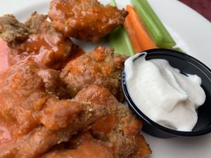 Seitan Hot wings   at Betty's in Buffalo