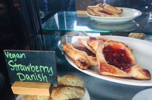Vegan strawberry danish at Betty's in Buffalo