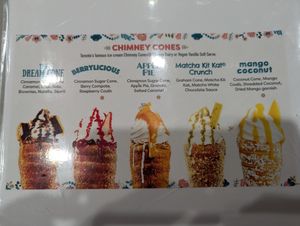 Menu V for Vegan at Eva's Original Chimneys in Mississauga