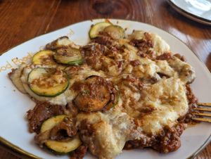 Lasagna on plate #Veganuary at Vitali in Panama City