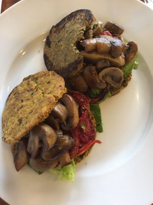 Arepas vegan. Super tasty but a little chewy $11 at Vitali in Panama City