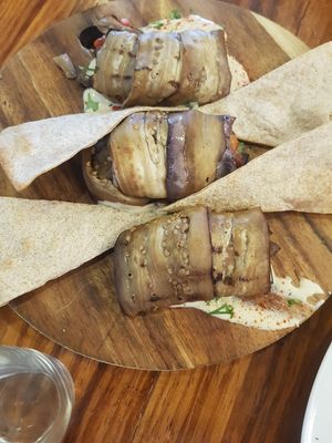 Eggplant rolls at Vitali in Panama City