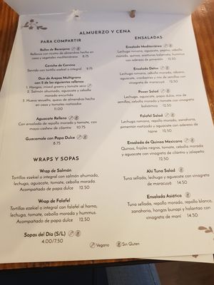 Menu2 at Vitali in Panama City