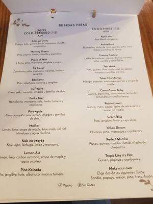 Menu4 at Vitali in Panama City