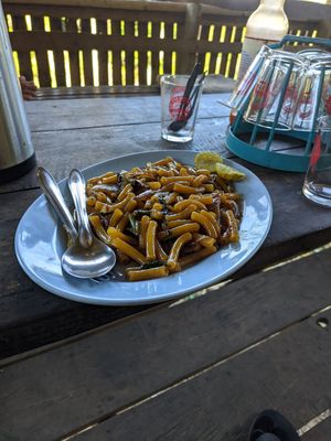 Pad Maccaroni (45.000 kip) at Tao Guesthouse in Kasi