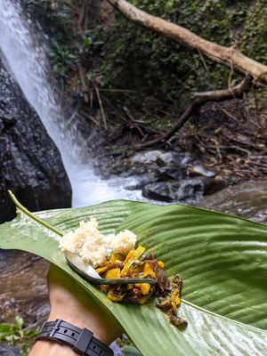 Lunch during the jungle trek at Tao Guesthouse in Kasi