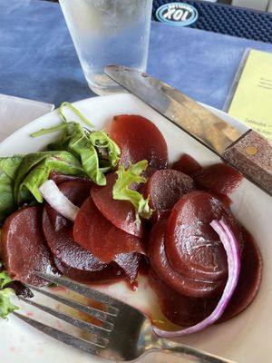 Beets with vinegar - tasty  at Cafe 59 in Buffalo