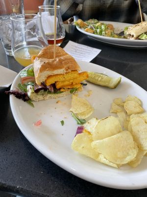 Polenta “chicken finger” sub  at Cafe 59 in Buffalo