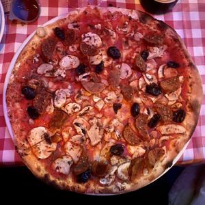 vegan pizza  at Arka Pizzeria in Bodrum