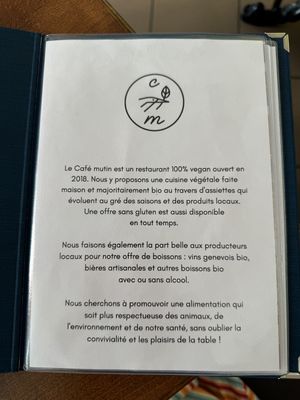100% vegan cafe since 2018  at Cafe Mutin in Geneva