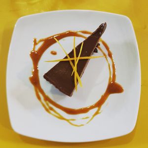 Raw chocolate and orange cake at Cafe Mutin in Geneva