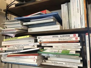 Much to read at Cafe Mutin in Geneva