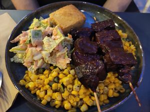 Tofu scewers at Cafe Mutin in Geneva