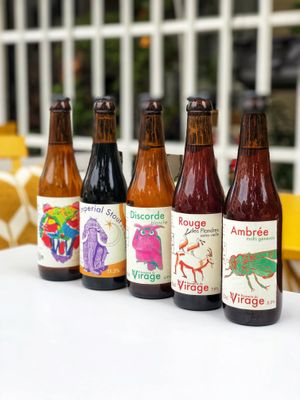 Local beers  at Cafe Mutin in Geneva