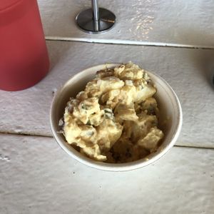 Potato salad. Yea, it’s vegan!  at Picnic Beach in Gulf Shores