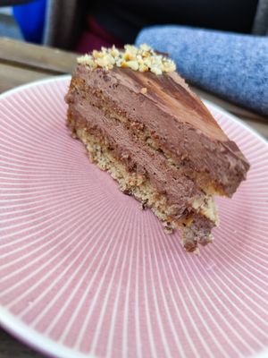 Nougat cake at Ausnahmsweise in Vienna