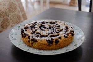 Blueberry Cake at Ausnahmsweise in Vienna