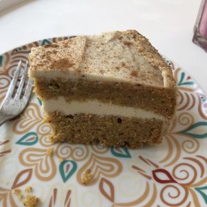 Carrot cheese cake (homemade, I already took a bite off, it’s sooo yummy) at Ausnahmsweise in Vienna