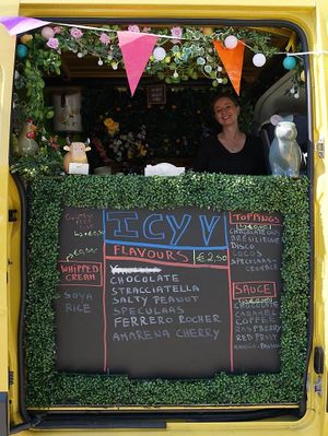 Tanja & her Icy V truck @Vegan Garden Party @CryBabyTattooBelgium, Ghlin (Mons) Belgium. at Icy V - Food Truck in Wemmel