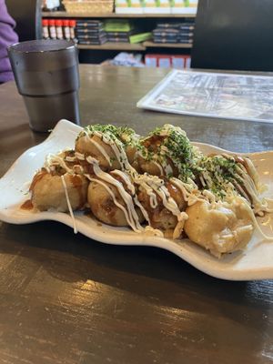 vegan takoyaki!!!!!!  at Matsuri in Osaka
