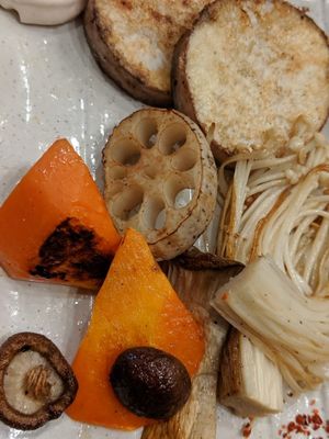 Yumm Grilled vegetables!! at Matsuri in Osaka