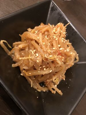 Spicy Namul. Type of bean sprout. at Matsuri in Osaka