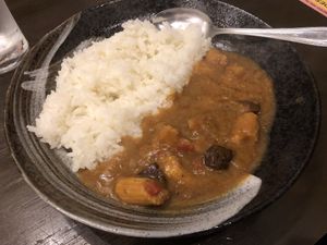 The vegan Japanese curry was great! at Matsuri in Osaka