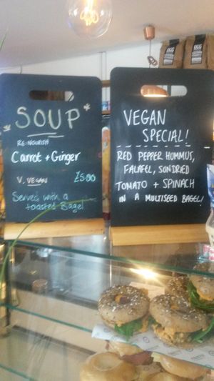 Vegan specials at Fausto Coffee in Sunderland
