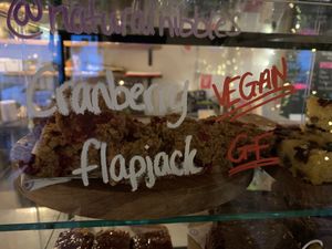Vegan flapjack  at Fausto Coffee in Sunderland
