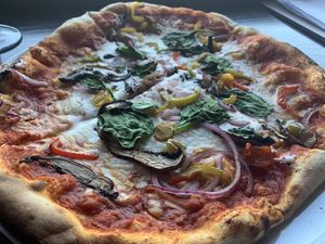 VG garden pizza   at Fausto Coffee in Sunderland