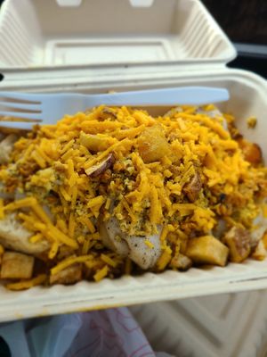 Tried the Aretha,  the Donna, and the Johnny Hash. Loved them all.  at Biscuits + Groovy - Food Trailer Barton Springs in Austin