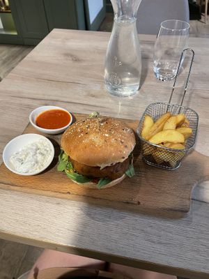Seitan burger at Manna 68 in Gdansk