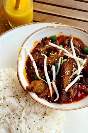 Sweet and sour "duck" at Manna 68 in Gdansk