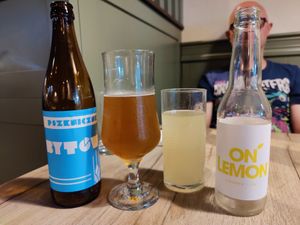Beer and On Lemon at Manna 68 in Gdansk