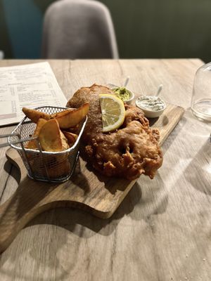 Fish and chips   at Manna 68 in Gdansk